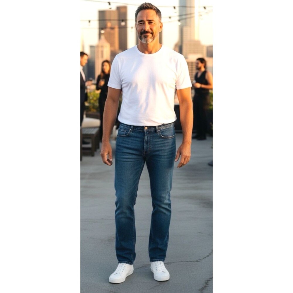 HUGO BOSS mens New! straight slim 5 pocket jeans sz 33/34 designer luxury